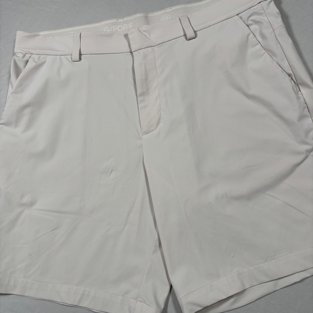 G/FORE Golf Shorts Mens 34 Stone Performance Tech Zipper Pockets G4MS22H11